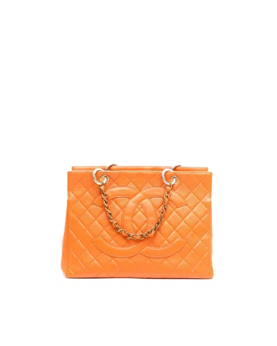 Pre-owned Chanel Cc Timeless Tote Bag In Orange