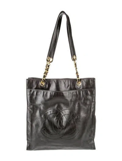 Pre-owned Chanel Cc Timeless Tote In Brown