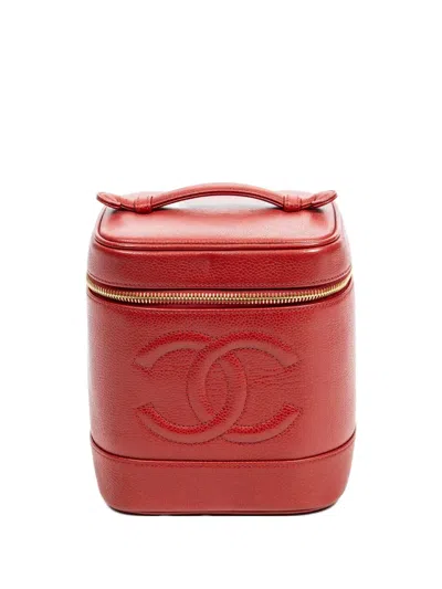Pre-owned Chanel Cc Top-handle Bag In Red