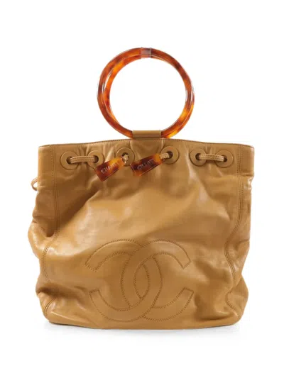 Pre-owned Chanel Cc Tortoiseshell Tote Bag In Neutral