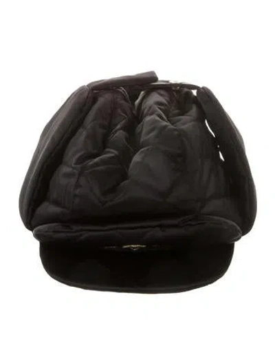 Pre-owned Chanel Cc Trapper Hat In Black