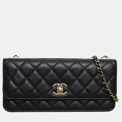 Pre-owned Chanel Cc Trendy Wallet On Chain