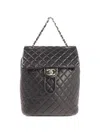 Chanel Cc Turn-lock Backpack In Black