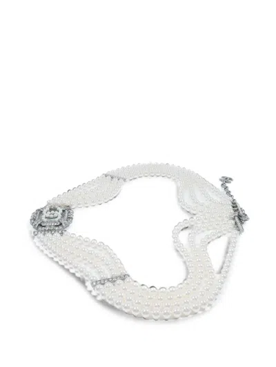 Pre-owned Chanel Cc Turn-lock Belt In Silver