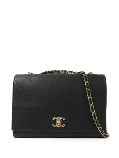 Chanel Cc Turn-lock Chain Cross Body Bag In Black