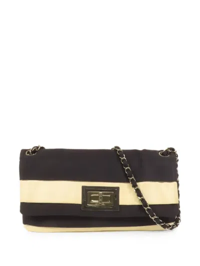Pre-owned Chanel Cc Turn-lock Chain Shoulder Bag In Black