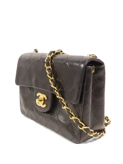 Pre-owned Chanel Cc Turn-lock Crossbody Bag In Black
