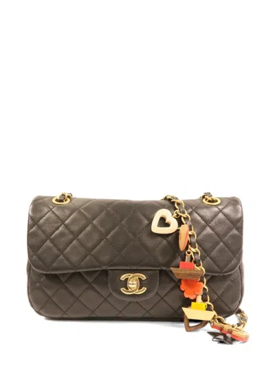 Pre-owned Chanel Cc Turn-lock Crossbody Bag In Black