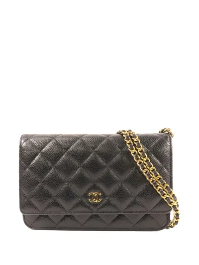 Pre-owned Chanel Cc Turn-lock Crossbody Bag In Black