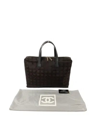 Chanel Cc Turn-lock Laptop Bag In Brown