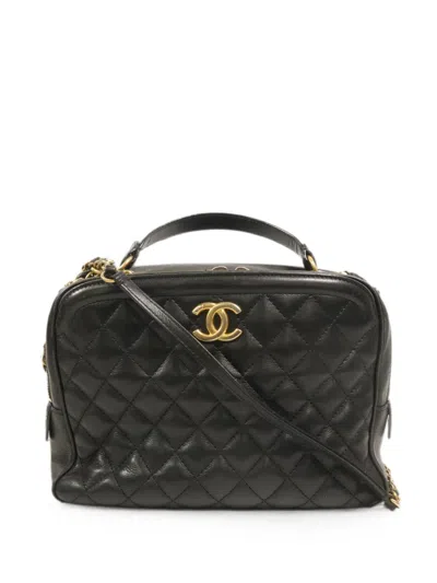 Pre-owned Chanel Cc Turn-lock Quilted Shoulder Bag In Black