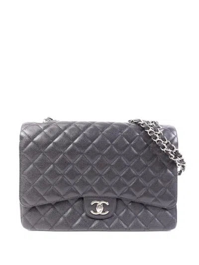 Pre-owned Chanel Cc Turn-lock Quilted Tote Bag In Black