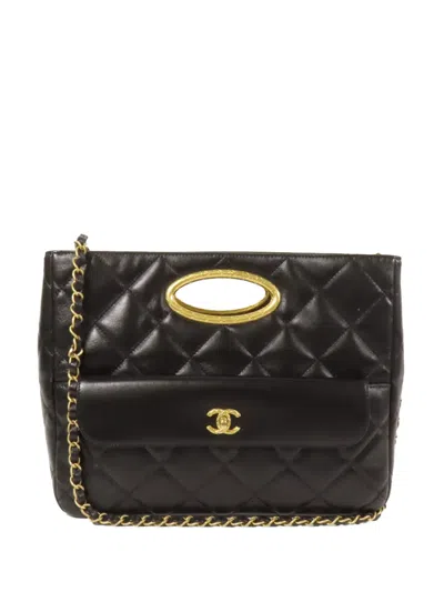 Pre-owned Chanel Cc Turn-lock Shoulder Bag In Black
