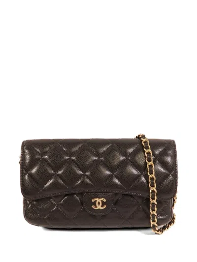 Pre-owned Chanel Cc Turn-lock Shoulder Bag In Black