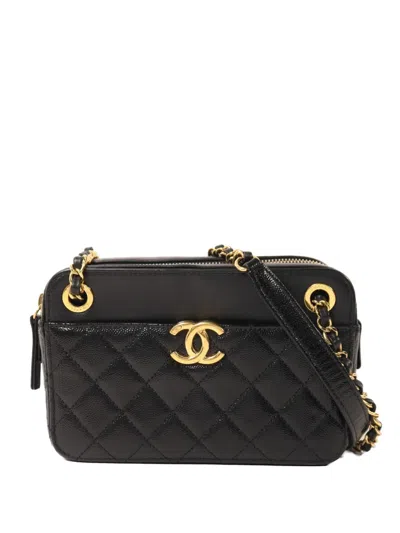Pre-owned Chanel Cc Turn-lock Shoulder Bag In Black