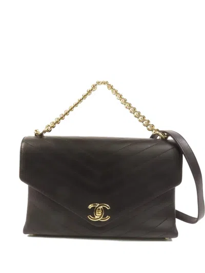 Pre-owned Chanel Cc Turn-lock Shoulder Bag In Black
