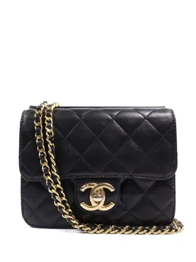 Pre-owned Chanel Cc Turn-lock Shoulder Bag In Black