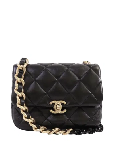 Pre-owned Chanel Cc Turn-lock Shoulder Bag In Black