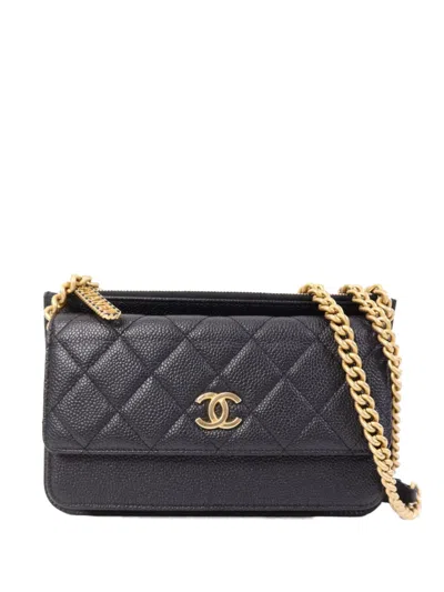 Pre-owned Chanel Cc Turn-lock Shoulder Bag In Black