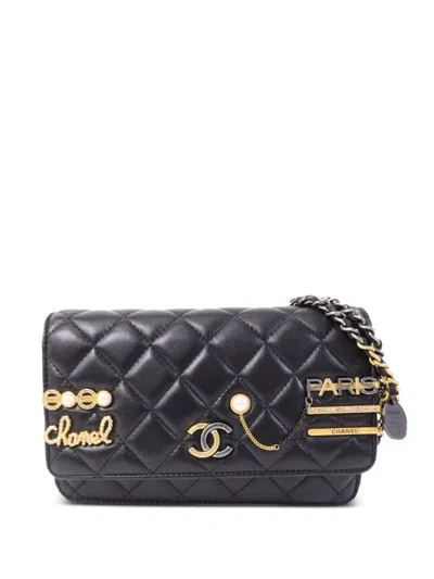 Pre-owned Chanel Cc Turn-lock Shoulder Bag In Black