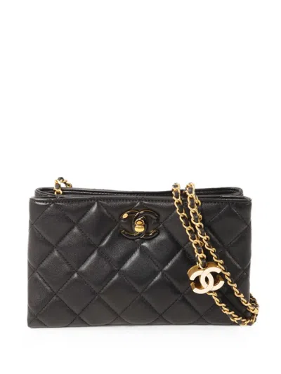 Pre-owned Chanel Cc Turn-lock Shoulder Bag In Black