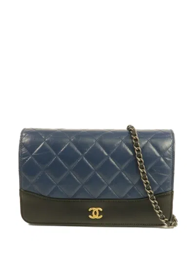 Pre-owned Chanel Cc Turn-lock Shoulder Bag In Blue