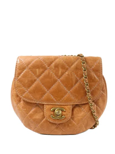 Pre-owned Chanel Cc Turn-lock Shoulder Bag In Brown