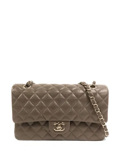 Pre-owned Chanel Cc Turn-lock Shoulder Bag In Gray