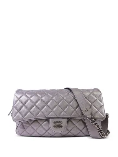 Pre-owned Chanel Cc Turn-lock Shoulder Bag In Gray