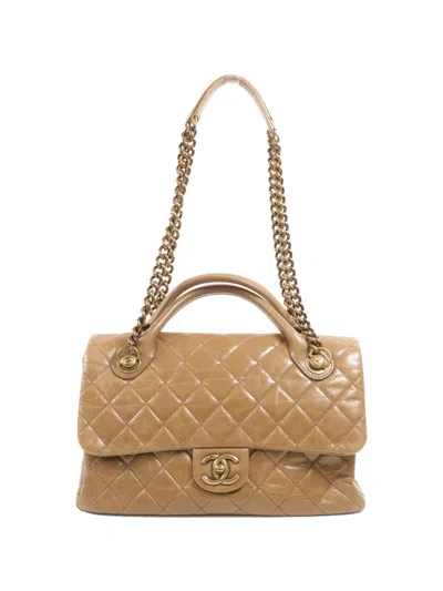 Pre-owned Chanel Cc Turn-lock Shoulder Bag In Neutral
