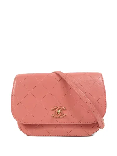 Pre-owned Chanel Cc Turn-lock Shoulder Bag In Pink