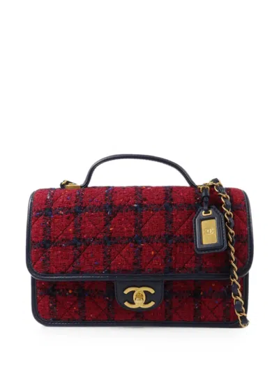 Pre-owned Chanel Cc Turn-lock Shoulder Bag In Red