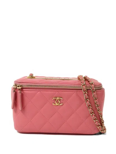 Pre-owned Chanel Cc Vanity Case Crossbody Bag In Pink
