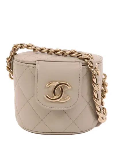 Pre-owned Chanel Cc Vanity Case Shoulder Bag In Neutral