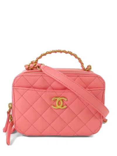 Pre-owned Chanel Cc Vanity Case Tote Bag In Pink