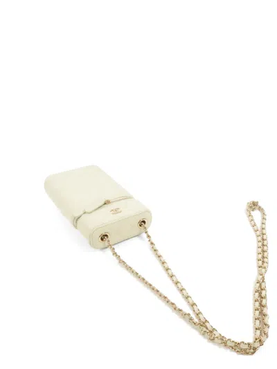Pre-owned Chanel Cc Vanity Phone Case Shoulder Bag In Green