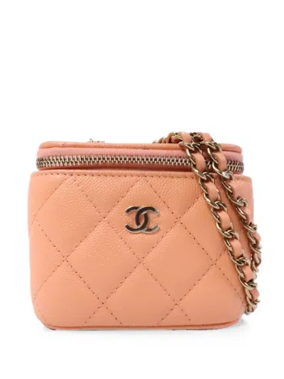 Pre-owned Chanel Cc Vanity Shoulder Bag In Pink