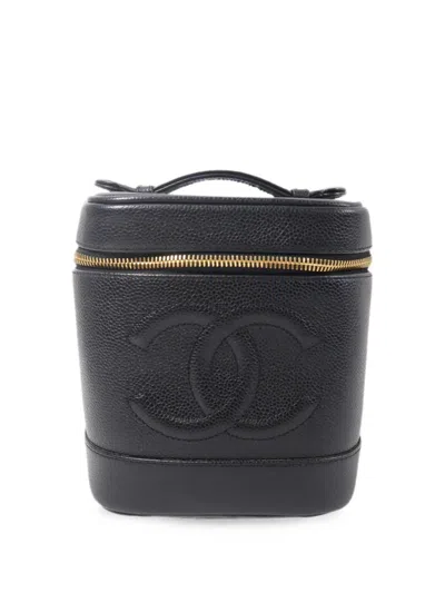 Pre-owned Chanel Cc Vanity Tote Bag In Black