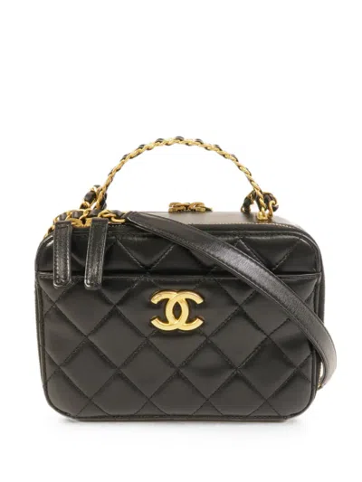 Pre-owned Chanel Cc Vanity Tote Bag In Black