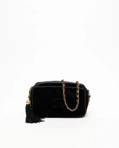 Pre-owned Chanel Cc Velvet Tassel Camera Bag