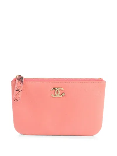 Pre-owned Chanel Cc Wallet In Pink