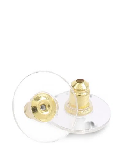 Pre-owned Chanel Cc Wing Earrings In Gold