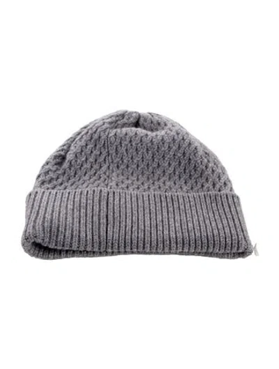 Pre-owned Chanel Cc Winter Beanie In Grey