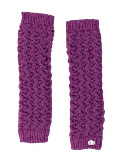 Pre-owned Chanel Cc Wool Arm Warmer In Purple