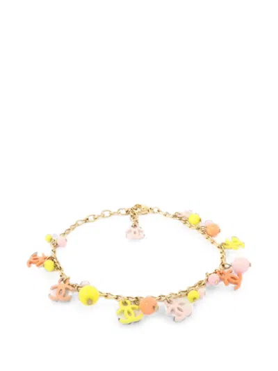 Pre-owned Chanel Cc-charm Bracelet In Gold