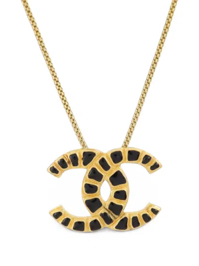 Pre-owned Chanel Cc-logo Necklace In Gold