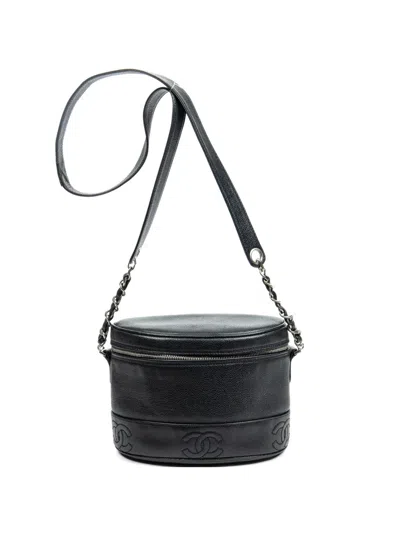 Pre-owned Chanel Cc-motif Cross Body Bag In Black