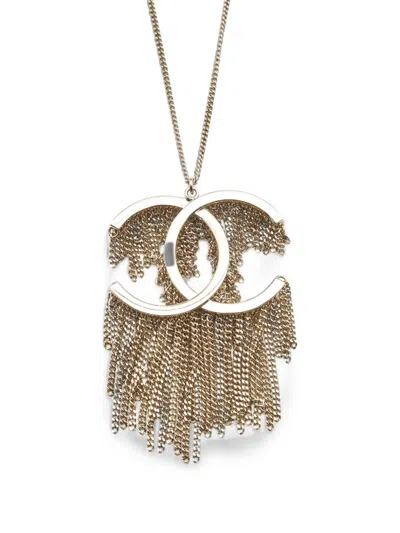 Pre-owned Chanel Cc-pendant Necklace In Gold