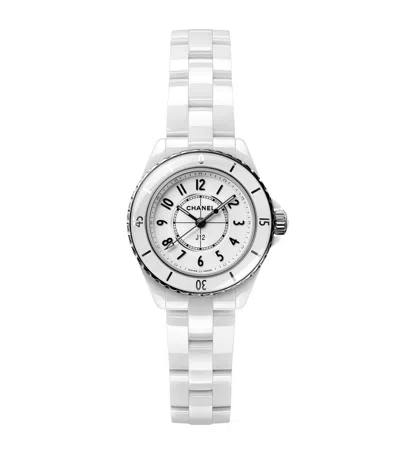 Chanel Ceramic And Steel J12 Calibre 12.2 Watch In White