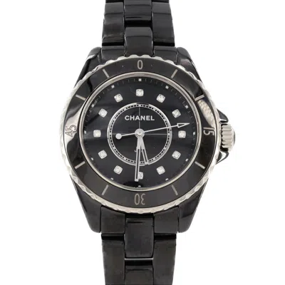 Pre-owned Chanel Ceramic Wristwatch () In Black